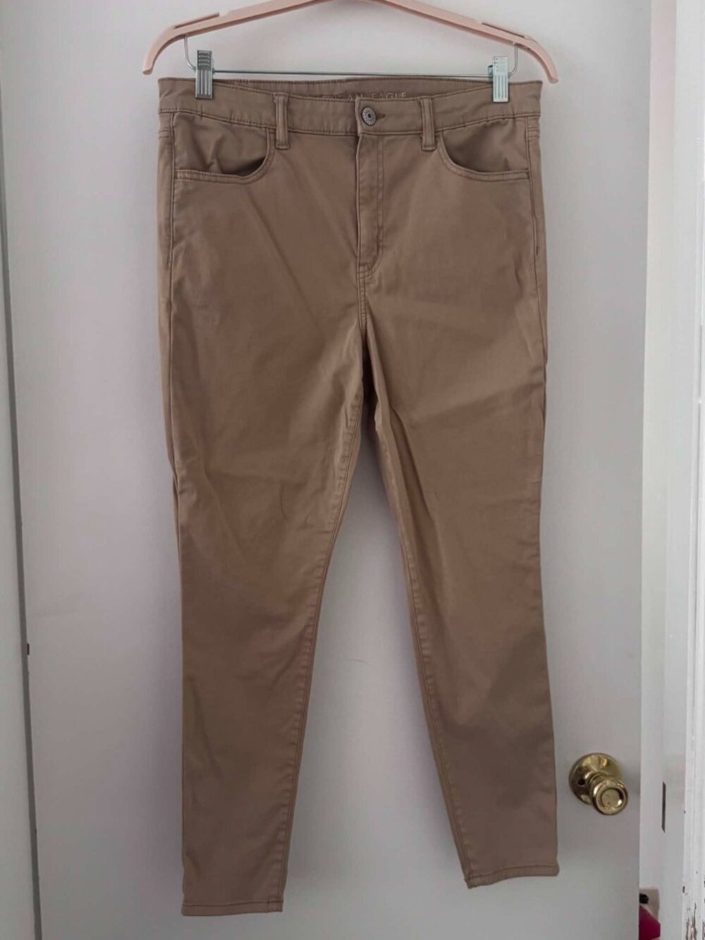 American Eagle Tan Stretch Jeggings Size 14 Short